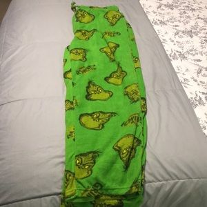 Grinch Fleece Pants. Mans Size Large (36/38)